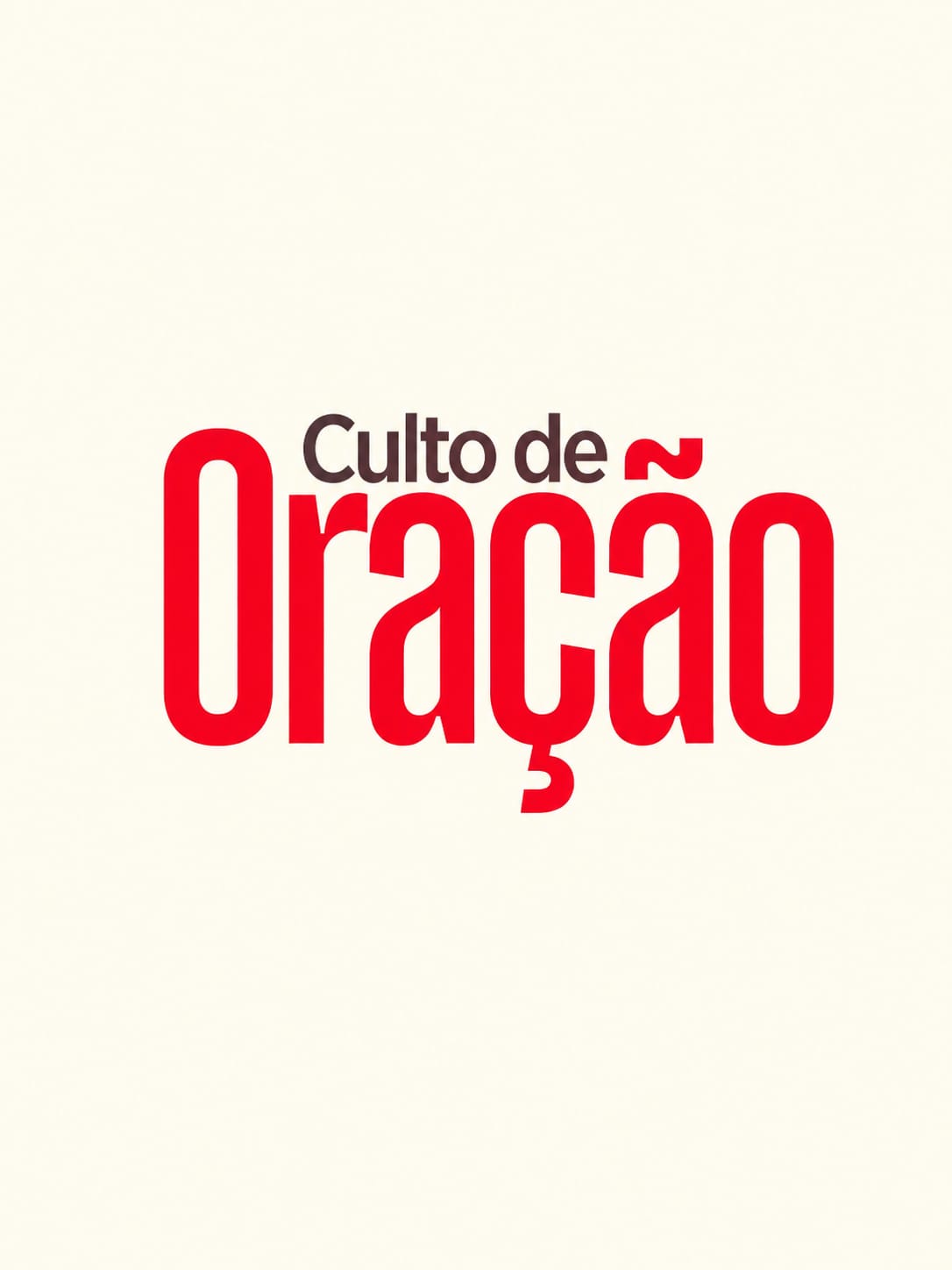 Cartaz do Culto de Oração